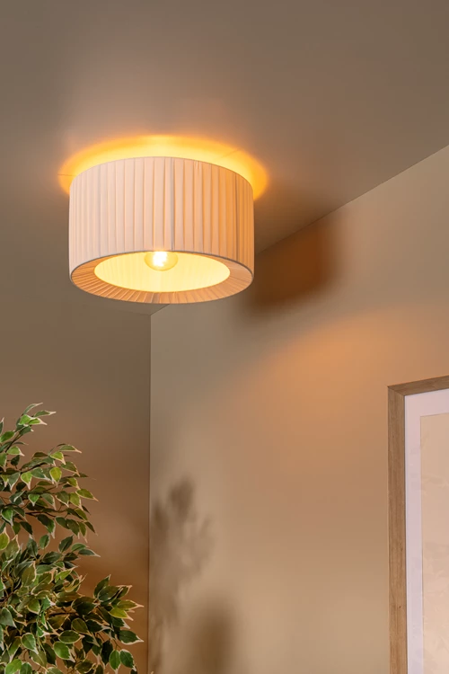 Lucide FOLD - Lámpara de techo - Ø 40 cm - 1xE27 - Blanco - ambiente 1